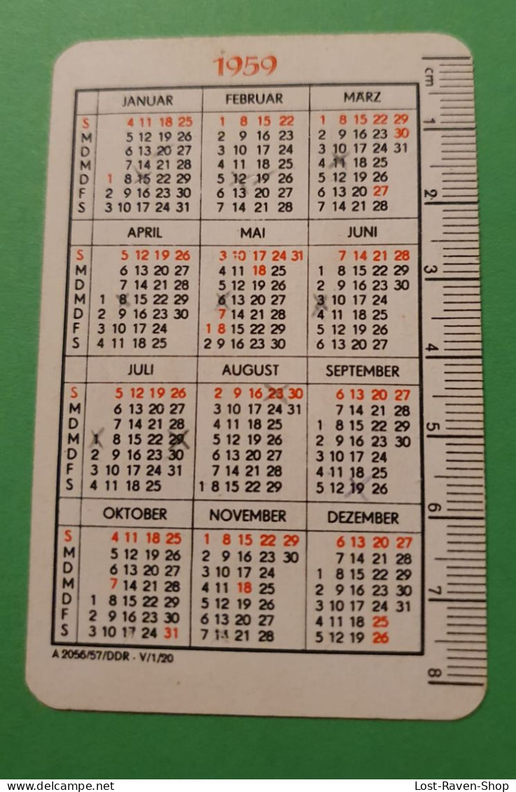 Kalender  - 1959 - Petit Format : 1941-60