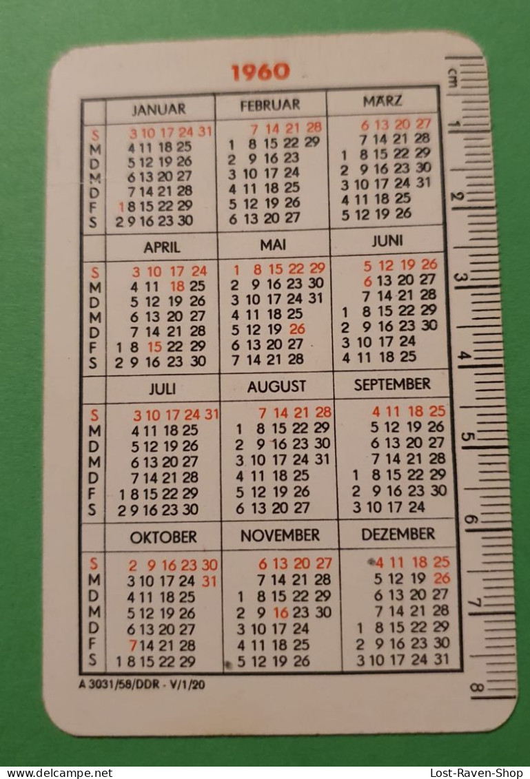 Kalender  - 1960 - Petit Format : 1941-60