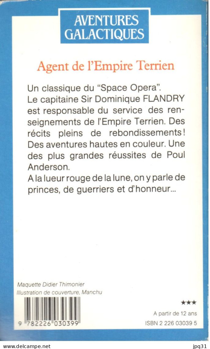 Poul Anderson - Agent De L’Empire Terrien - Albin’Poche / Aventures Galactiques 12 - 1987 - Albin Michel