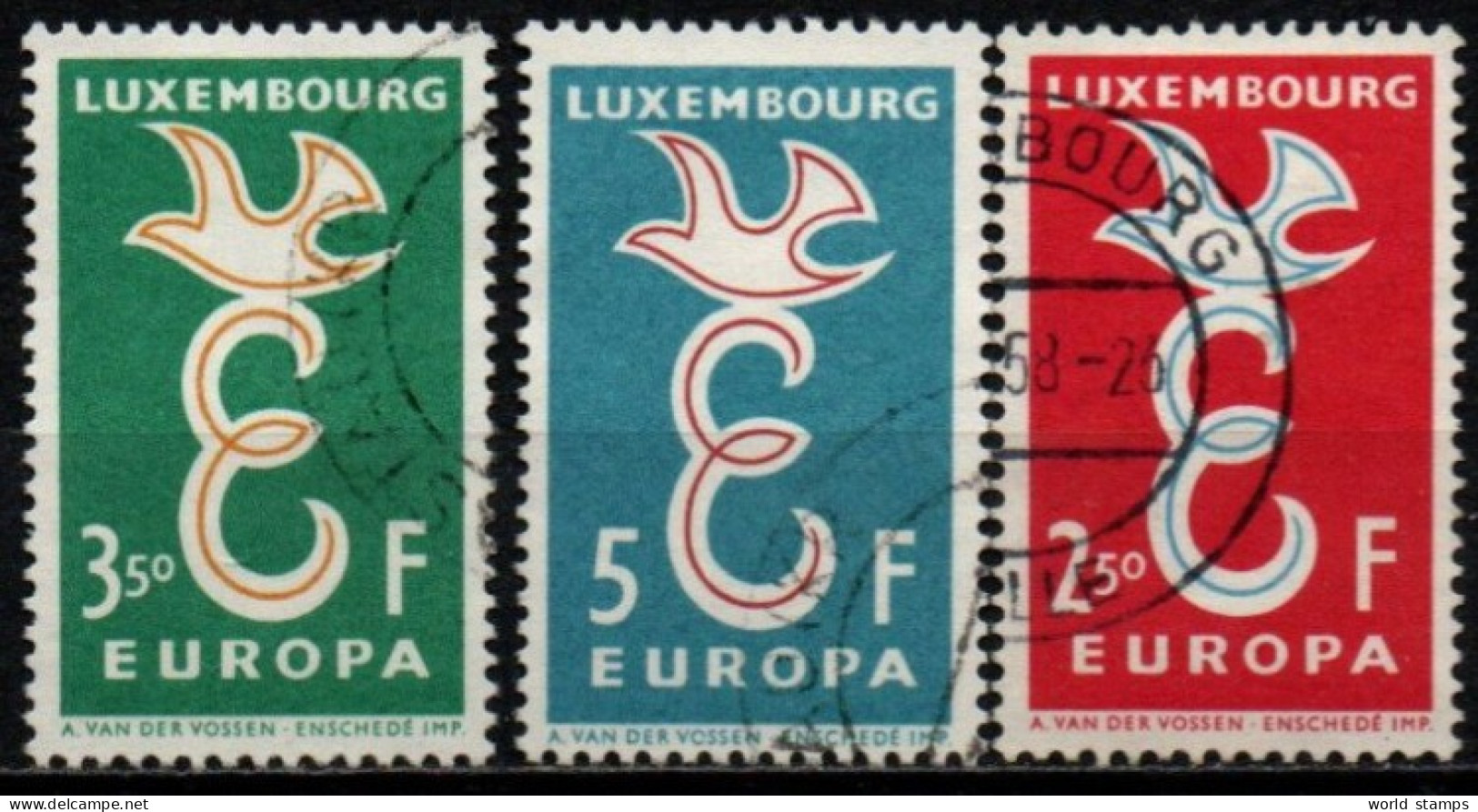 LUXEMBOURG 1958 O - Used Stamps