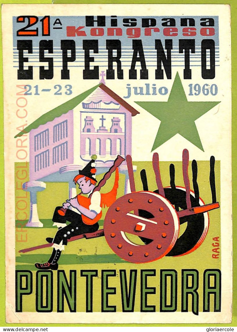 Ae9971 - SPAIN -  VINTAGE  POSTCARD - ESPERANTO Pontevedra 1960 - Esperanto