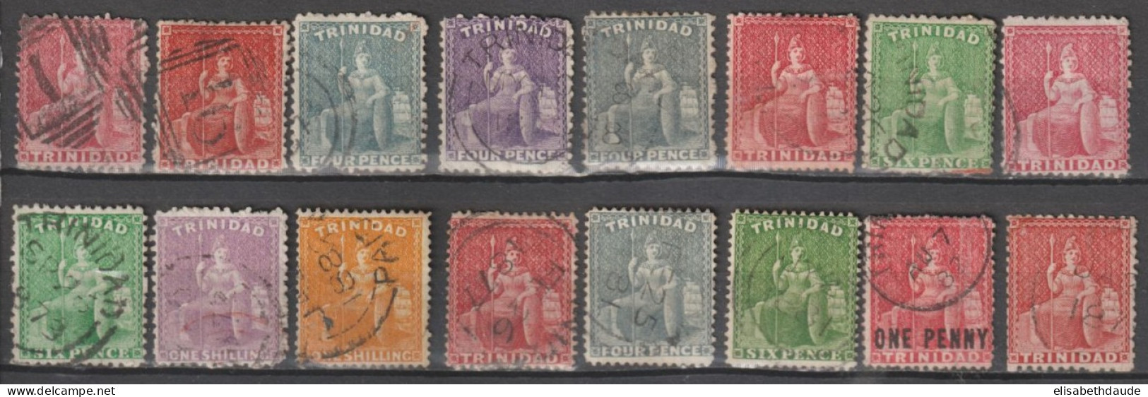 TRINIDAD  - BRITANNIA - PETIT LOT OBLITERES A ETUDIER ! - Trinidad En Tobago (...-1961)