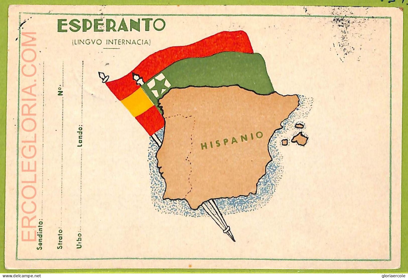 Ae9962 -  SPAIN -  VINTAGE  POSTCARD - ESPERANTO - 1960 - Esperanto