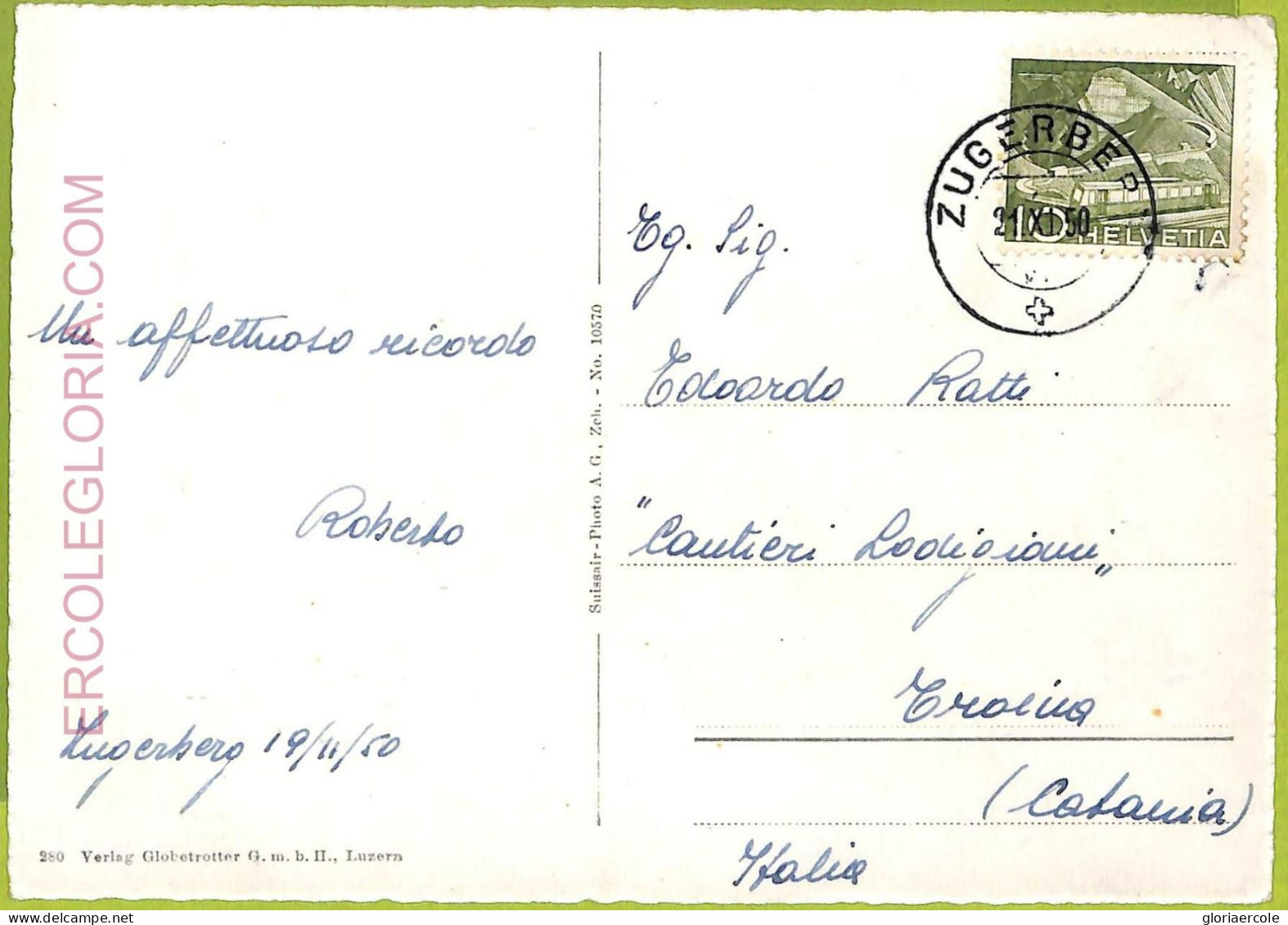 Ad5484 - SWITZERLAND Schweitz - Ansichtskarten VINTAGE POSTCARD - Zugerberg-1950 - Berg