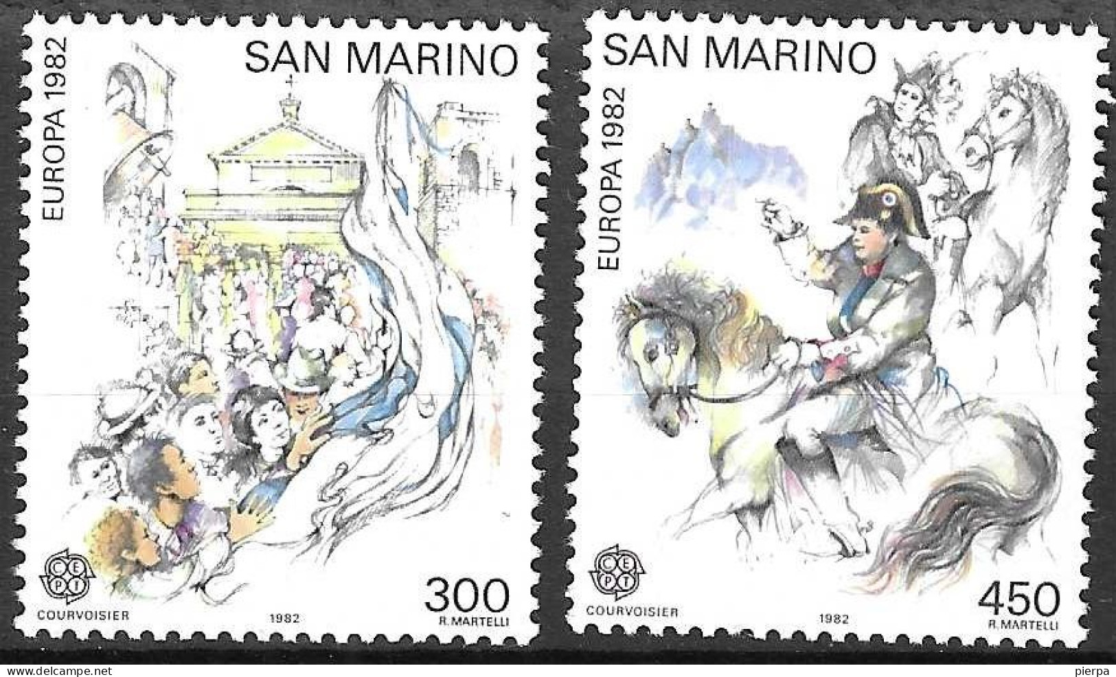 SAN MARINO - 1982- EUROPA - SERIE 2 VALORI -  NUOVA MNH** ( YVERT 1055\6- MICHEL 1249\50 - SS 1100\1) - Neufs