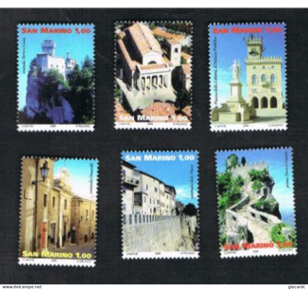 SAN MARINO - UN 2201.2205 - 2008  CENTRO STORICO E MONTE TITANO PATRIMONIO UNESCO (COMPLET SET OF 6, BY BF) - MINT ** - Unused Stamps