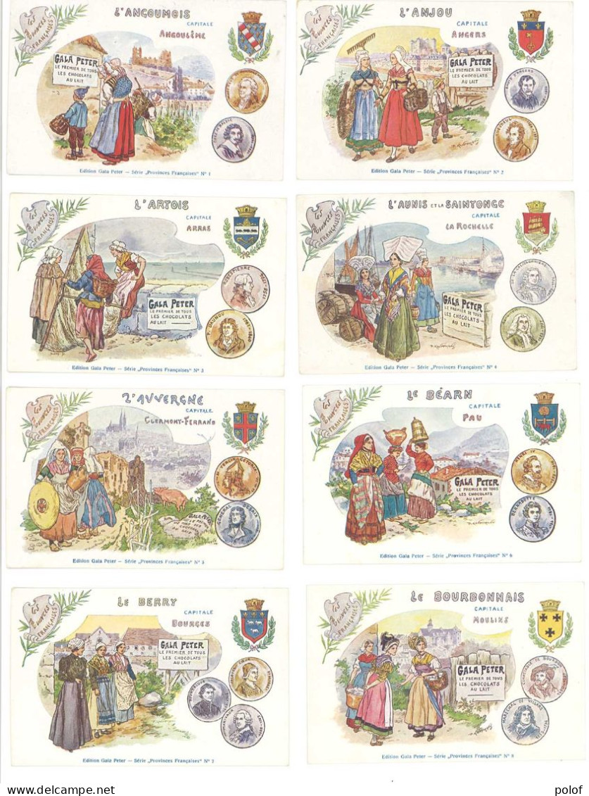 KAUFFMANN P. - Rare Lot De 36 CPA - Les Provinces Françaises - Gala Peter (Chocolat) Belles Scènes - Blasons, Monnaie(4) - Kauffmann, Paul