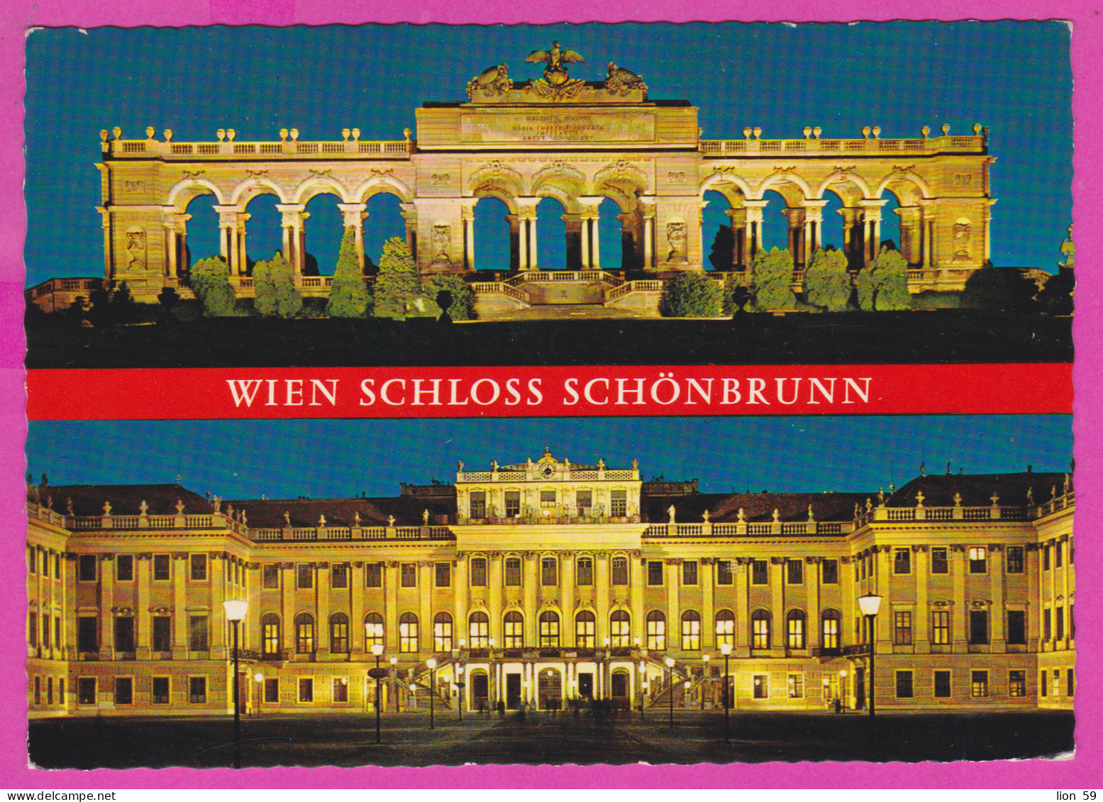 293490 / Austria Vienna Wien - Nacht Night Nuit Schloss Schönbrunn Night PC 1969 USED Wien  1 S+1 S Mariazell Church - Château De Schönbrunn