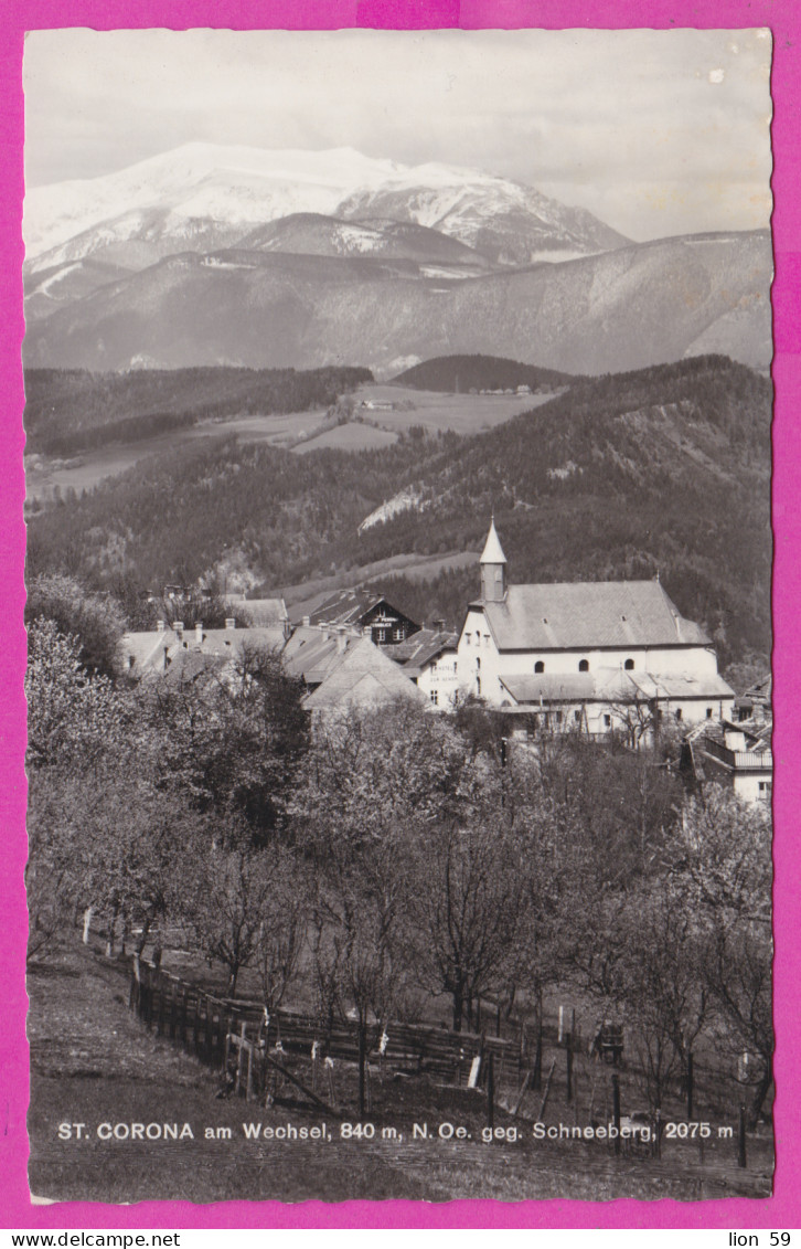 293493 / Austria - St. Corona Am Wechsel , 840 M, N. Oe. Geg. Schneeberg, 2075m. Pc 1965 USED - 1S Mariazell Church - Wechsel