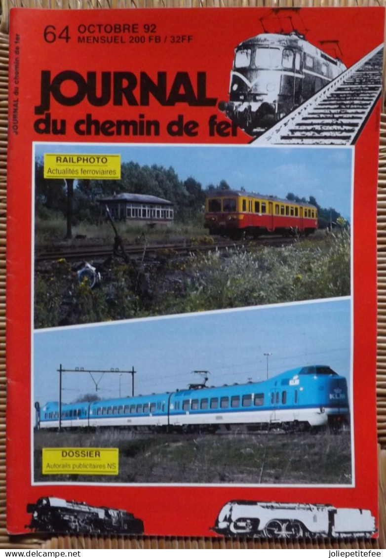 1992-64.JOURNAL DU CHEMIN DE FER.Couverture:Le 4502 Au Milieu Des Herbes Folles Sur Le Site Abandonné De L'atelie Latour - Trains