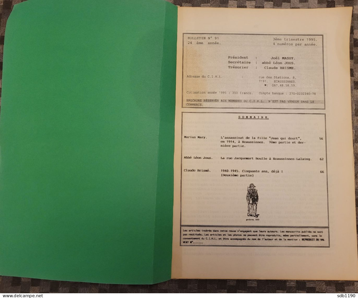 Le Val Vert - Bulletin Trimestriel Du Cercle D'information Et D'histoire Locale Des Ecaussines Et Henripont 3è Trim 1995 - Ecaussinnes