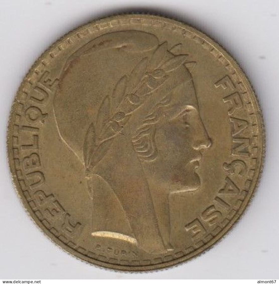 20 Francs TURIN  1929  Essai En Cupro Alu - Essais, Piéforts, épreuves & Flans Brunis