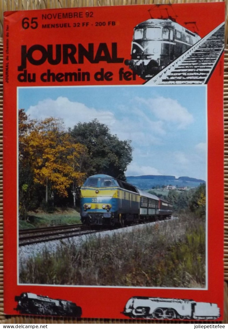 1992-65.JOURNAL DU CHEMIN DE FER.Couverture:  Un Train IR Liège-Luxembourg - Trains