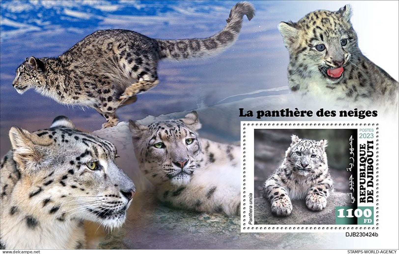 2024-01 - DJIBOUTI- SNOW LEOPARD       1V  MNH** - Gorilla's