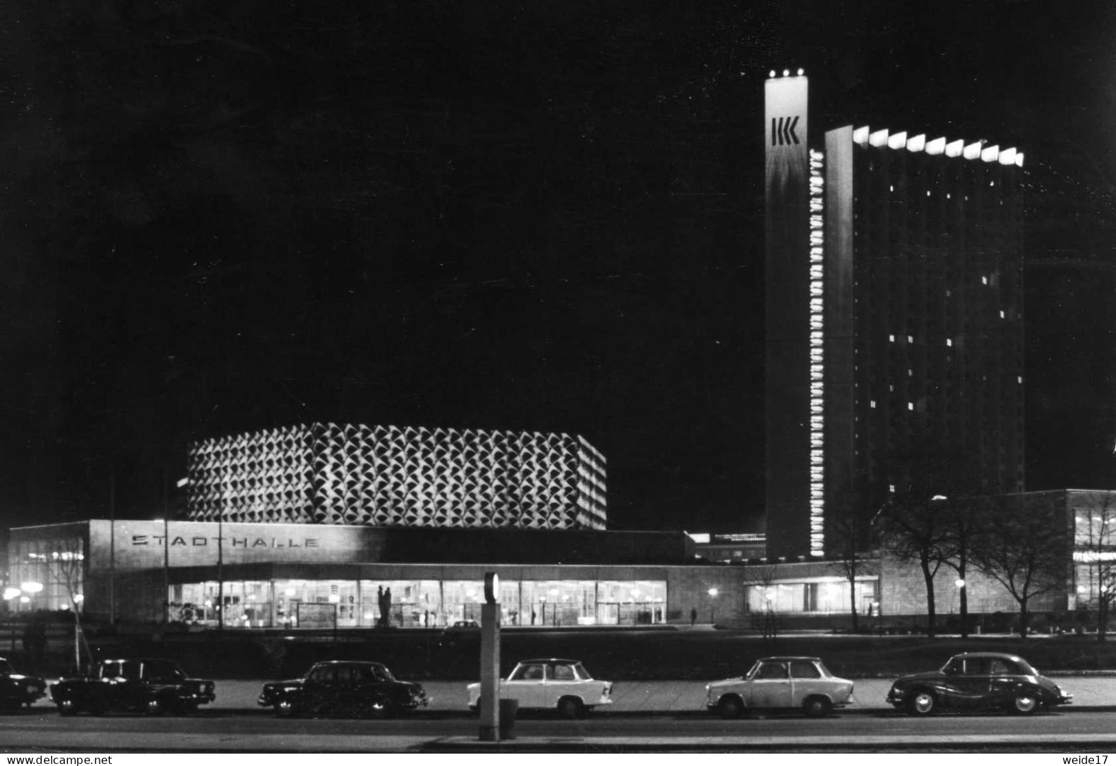 05351 - KARL-MARX-STADT - Blick Auf Das Interhotel "Kongreß" Und Die Stadthalle Bei Nacht - Chemnitz (Karl-Marx-Stadt 1953-1990)
