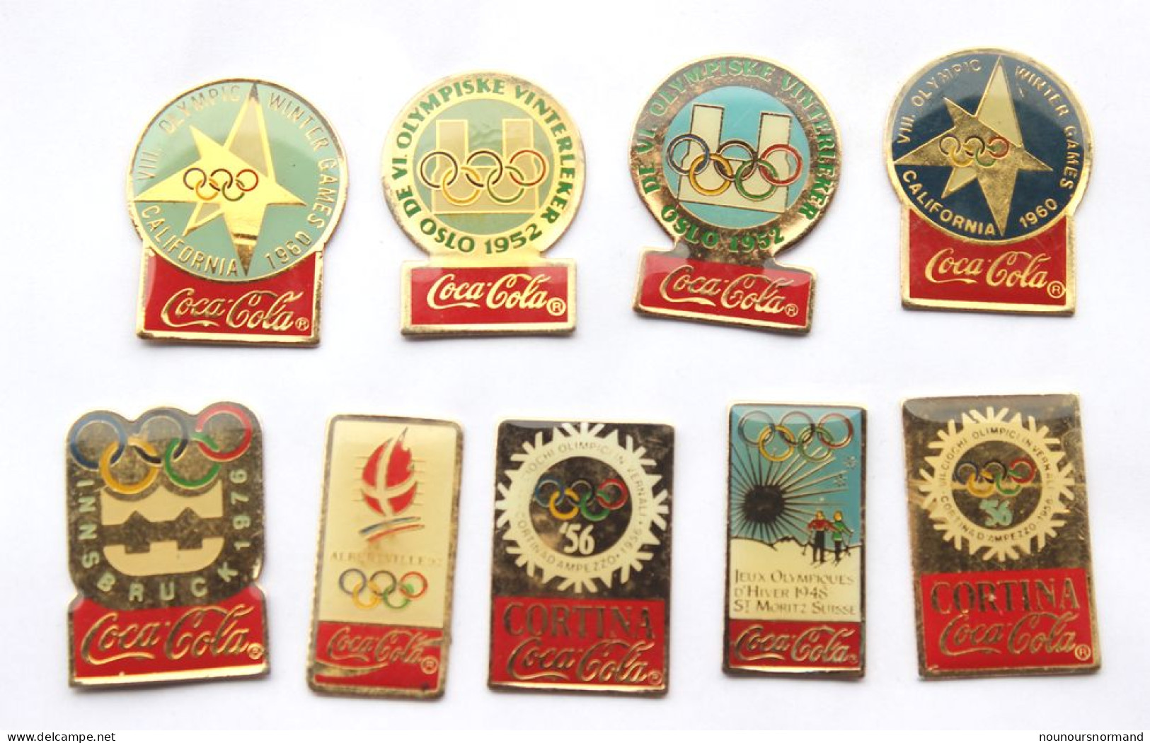 Lot De 9 Pin's COCA COLA JEUX OLYMPIQUES - Tous Différents - N072 - Lots