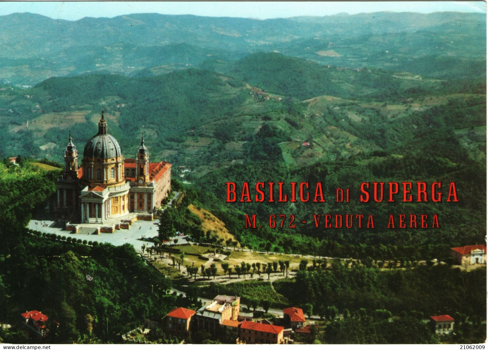 TORINO - PANORAMA E BASILICA DI SUPERGA - VEDUTA AEREA - V1967 - Kirchen