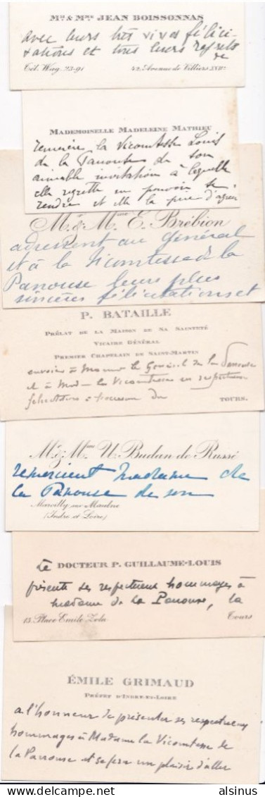 MARIAGE DE FRANCOISE DE LA PANOUSE ET DU COMTE DE SALIS - 27 OCTOBRE 1925 - CARTES DE VISITE- LETTRES DIVERSES - Boda