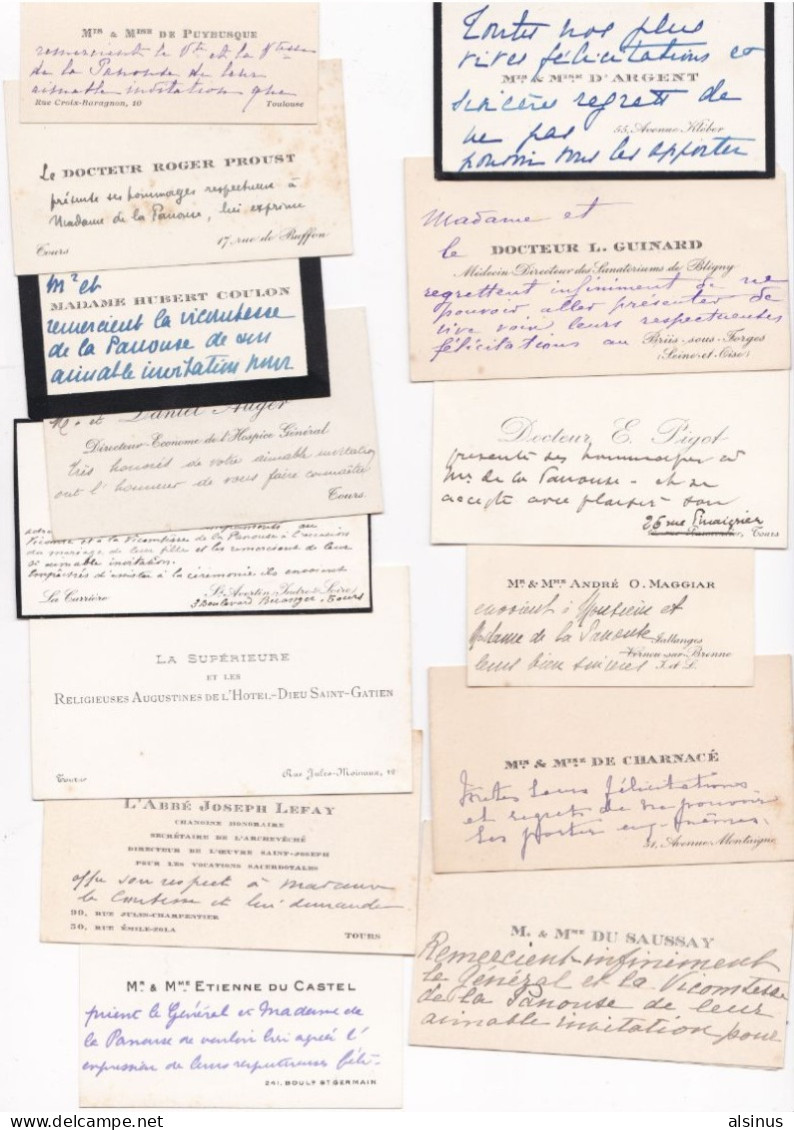 MARIAGE DE FRANCOISE DE LA PANOUSE ET DU COMTE DE SALIS - 27 OCTOBRE 1925 - CARTES DE VISITE- LETTRES DIVERSES - Boda