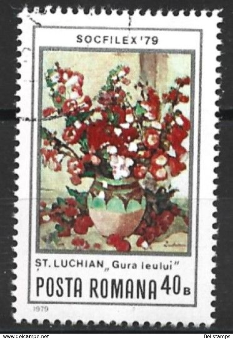 Romania 1979. Scott #2922 (U) Flowers Painting By Stefan Luchian - Gebruikt