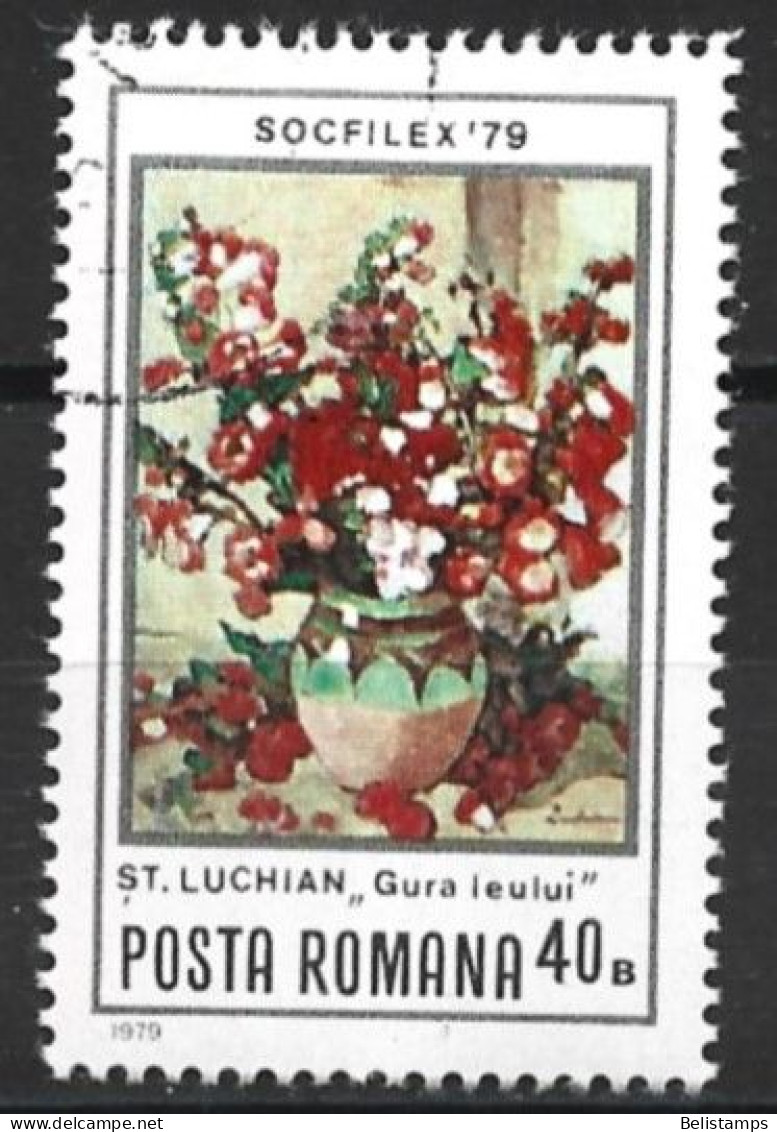 Romania 1979. Scott #2922 (U) Flowers Painting By Stefan Luchian - Usado