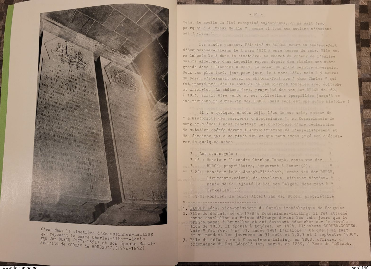 Le Val Vert - Bulletin Trimestriel Du Cercle D'information Et D'histoire Locale Des Ecaussines Et Henripont 4è Trim 1986 - Ecaussinnes