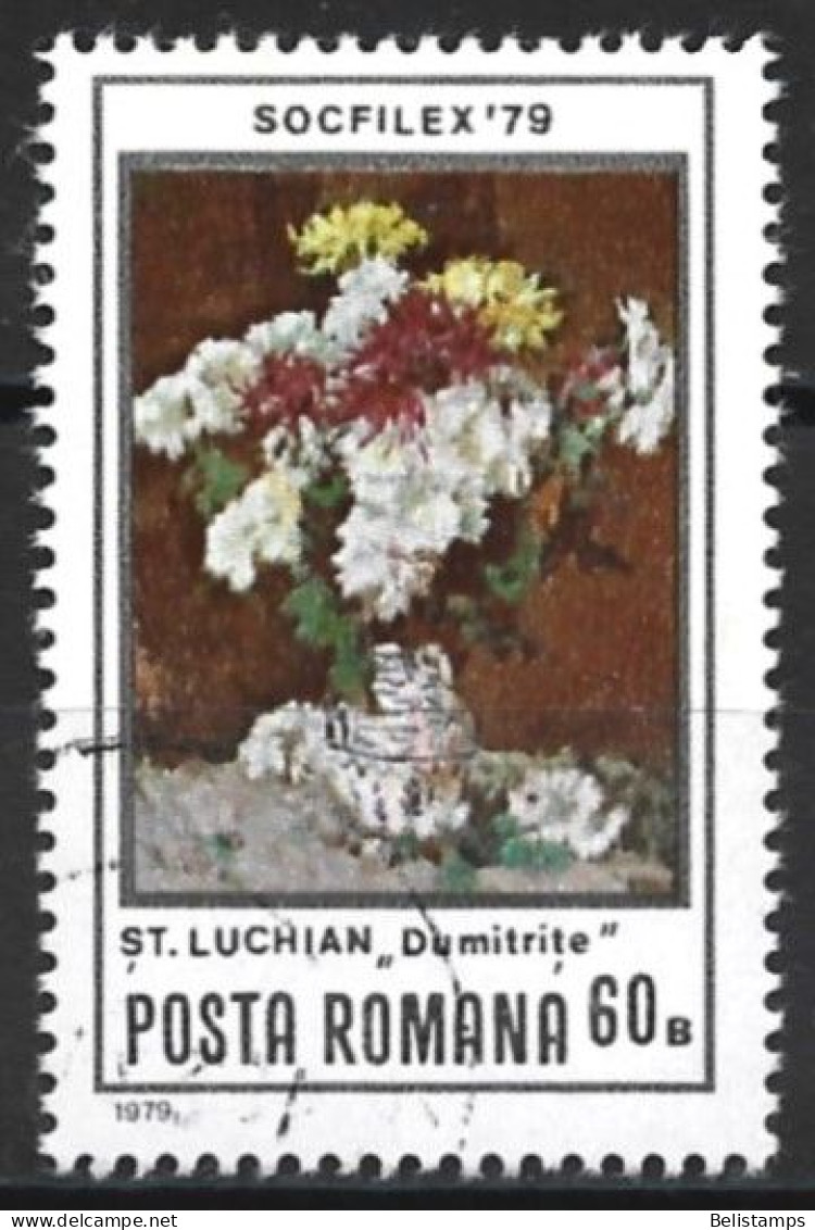 Romania 1979. Scott #2923 (U) Flowers Painting By Stefan Luchian, Triple Chrysanthemums - Used Stamps