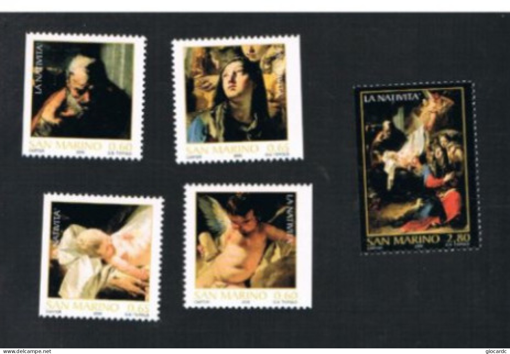 SAN MARINO - UN 2122a.2126a - 2006 NATALE: TIEPOLO (COMPLET SET OF 5 STAMPS, BY BOOKLET) -   MINT ** - Unused Stamps