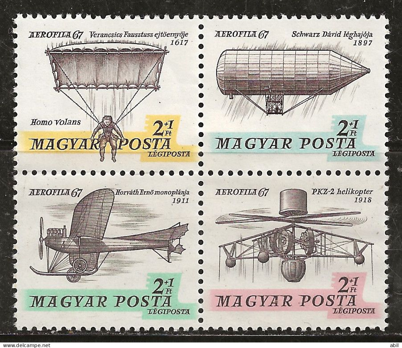 Hongrie 1967 N° Y&T : 292 à 295 ** - Unused Stamps