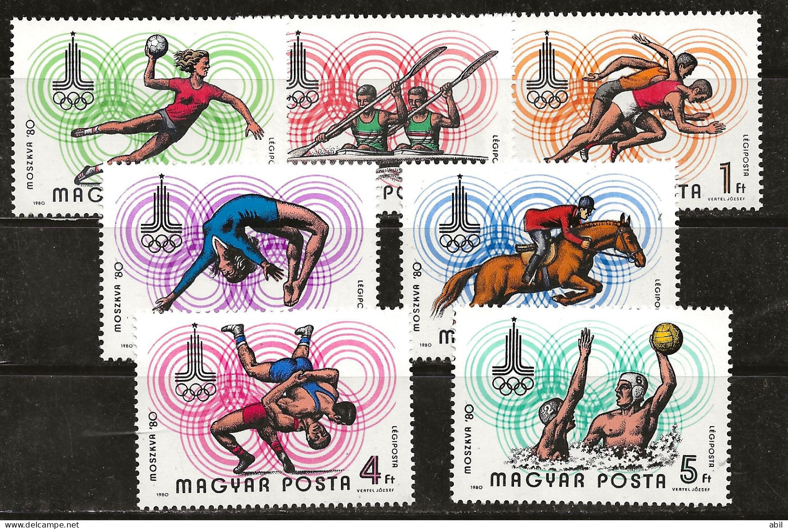 Hongrie 1980 N° Y&T : 429 à 435 ** - Unused Stamps