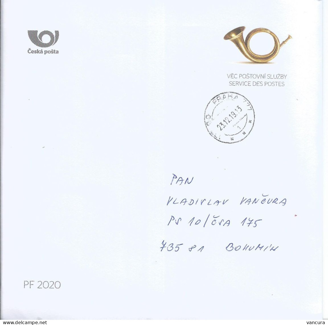 Service De Post Envelope Czech Republic PF'20 2019 - Unclassified