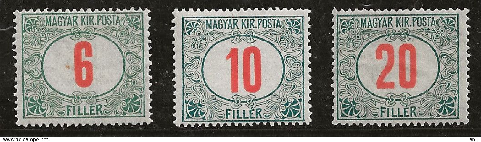 Hongrie 1915-1920 N° Y&T : TT 37,38 Et 41 ** - Portomarken