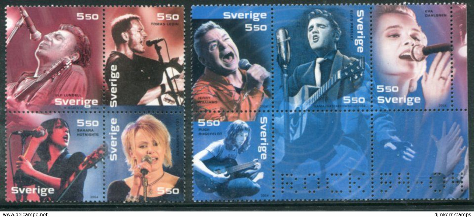 SWEDEN 2004 Rock Music MNH / **.  Michel 2426-33 - Ongebruikt