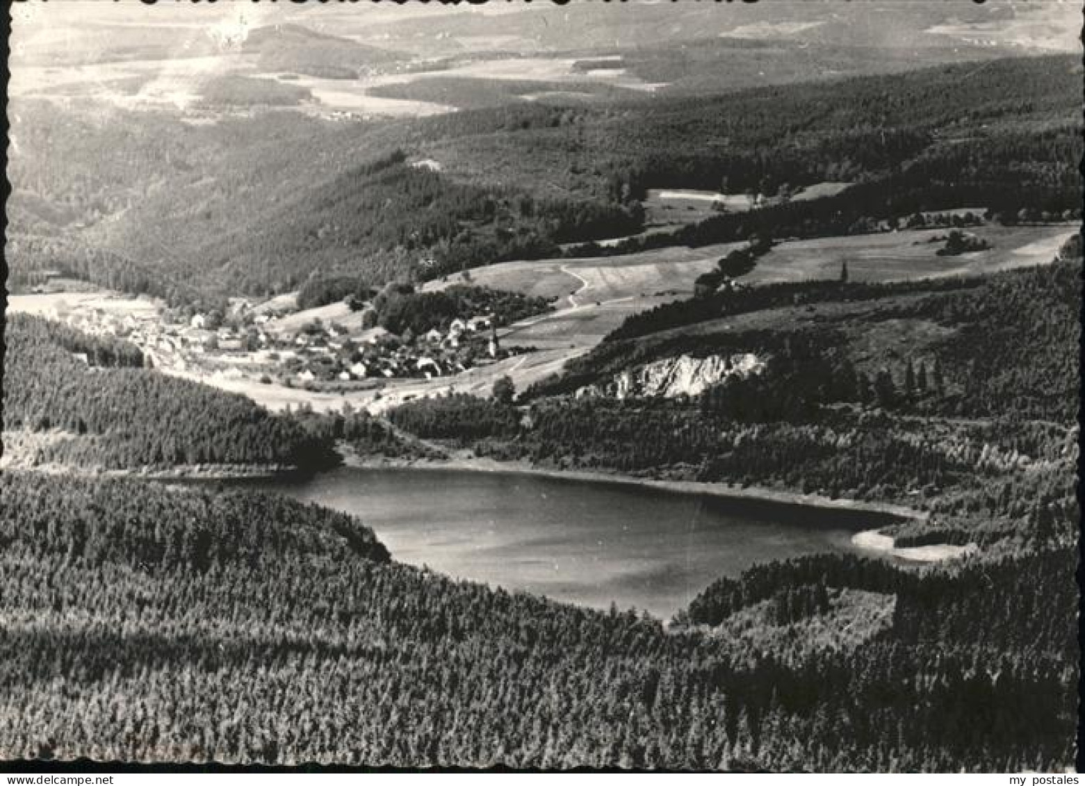 41524519 Sosa Erzgebirge Panorama Blick Vom Auersberg See Sosa - Sosa