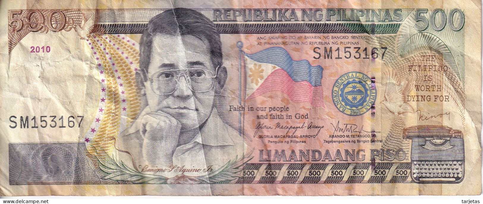 BILLETE DE FILIPINAS DE 500 PISO DEL AÑO 2010 (BANKNOTE) - Philippines