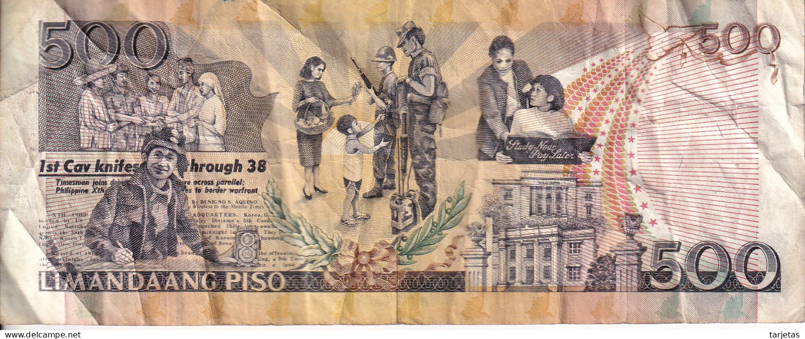 BILLETE DE FILIPINAS DE 500 PISO DEL AÑO 2010 (BANKNOTE) - Philippines