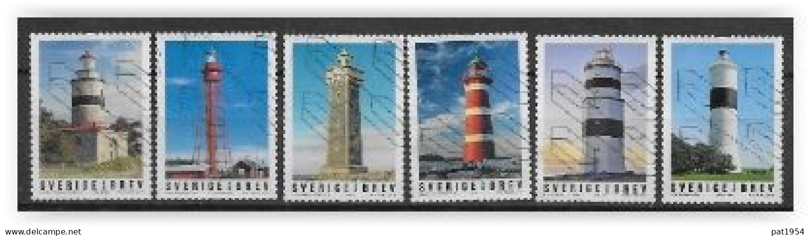 Suède 2018 N°3185/3190 Oblitérés Phares - Used Stamps