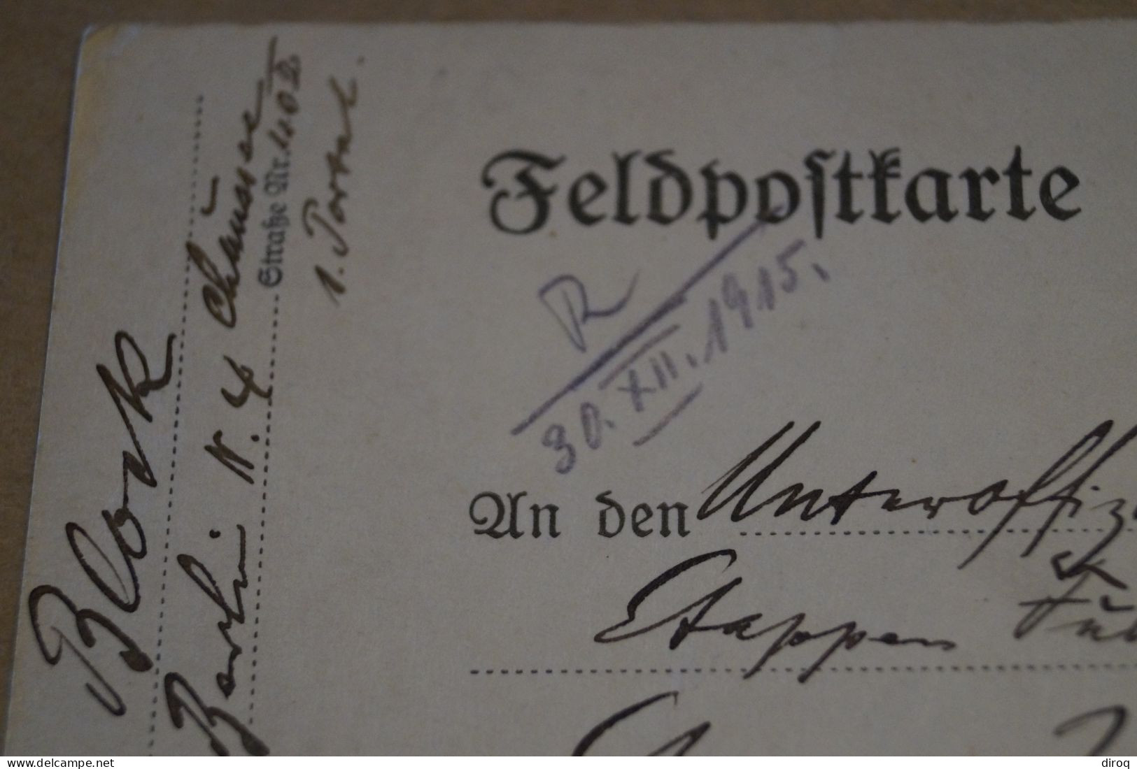 Guerre 14-18,Feldpostkarte,courrier Avec Belle Oblitération Militaire,1915 ,censure ,pour Collection - OC38/54 Occupation Belge En Allemagne