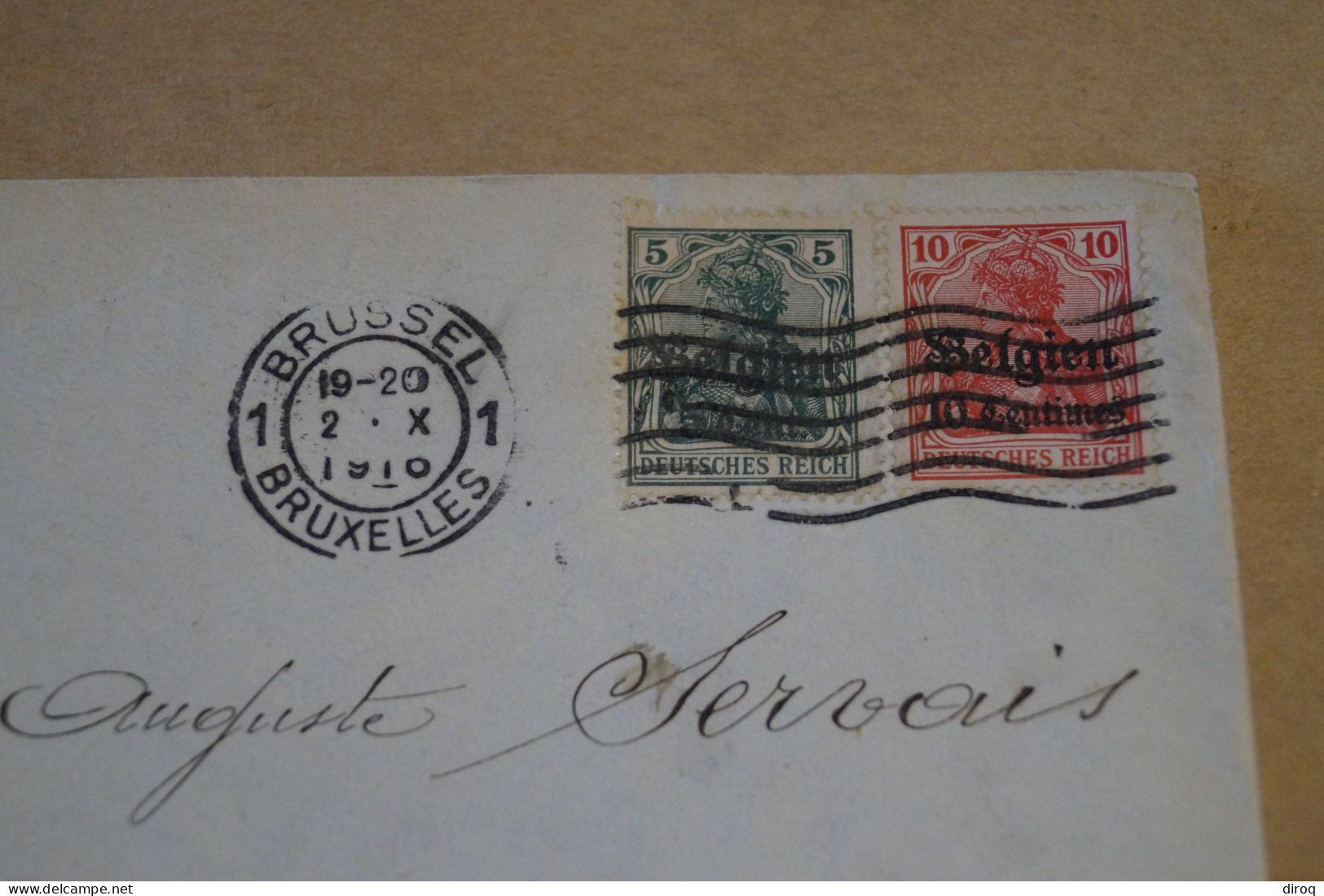 Guerre 14-18,très Bel Envoi,courrier Avec Belle Oblitération Militaire,1916 ,censure ,pour Collection - OC38/54 Belgian Occupation In Germany