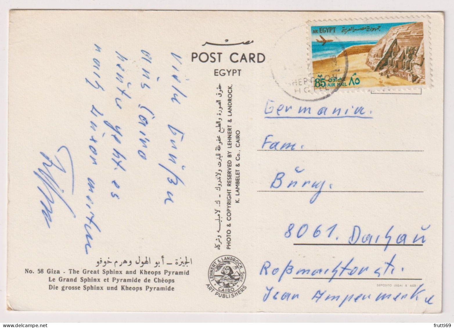 AK 198193 EGYPT - Giza - The Great Sphinx And Kheops Pyramid - Sfinge