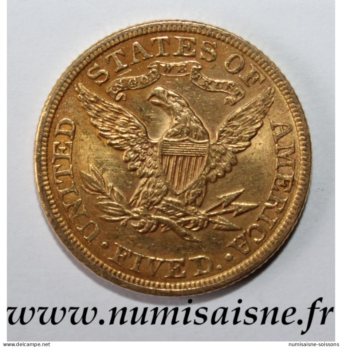 ÉTATS UNIS - KM 101 - 5 DOLLARS 1899 - Philadelphie - LIBERTY - OR - TTB - 5$ - Half Eagles - 1866-1908: Coronet Head (tête Couronnée)