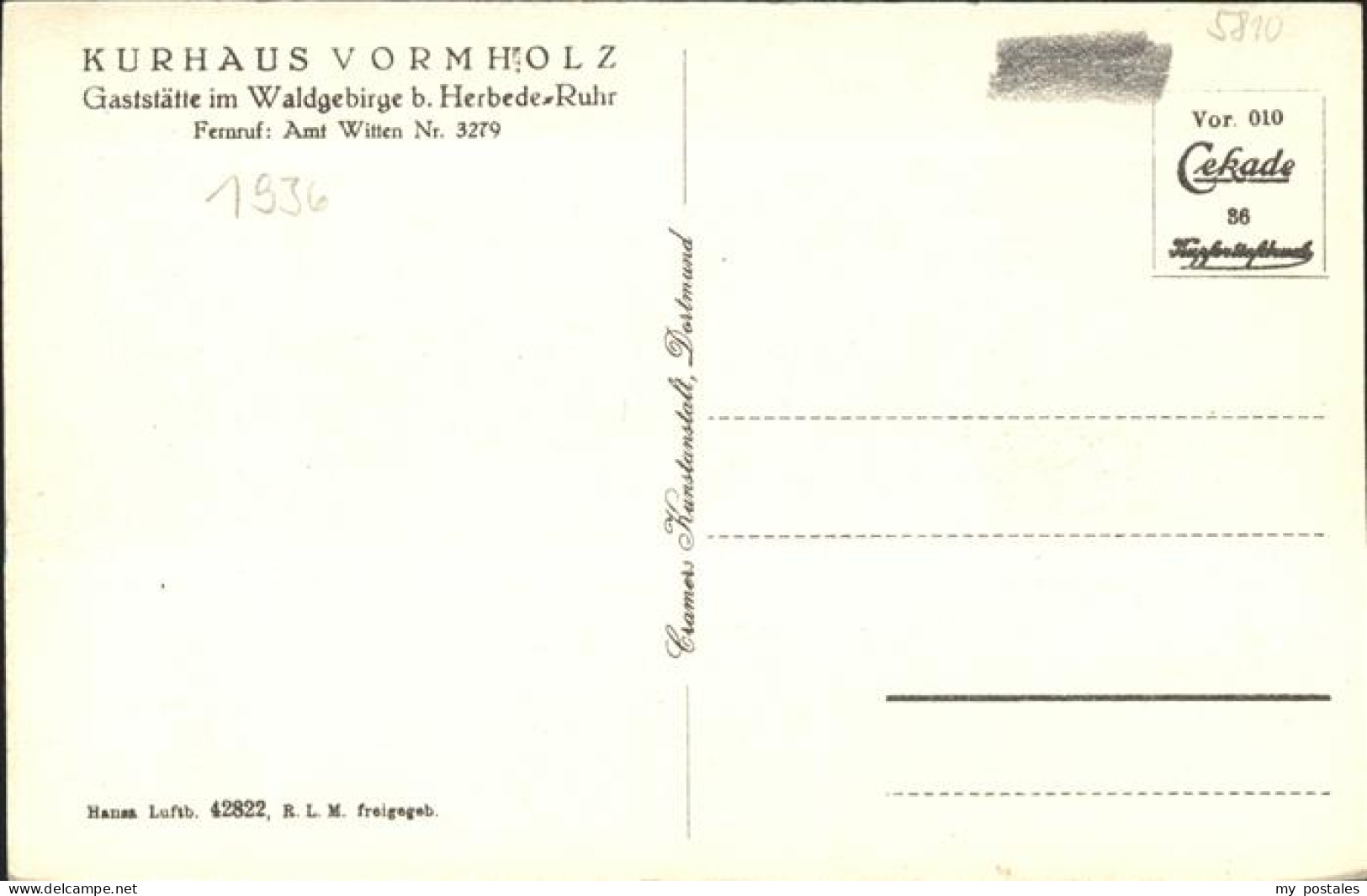 41323564 Herbede Kurhaus Vormholz Herbede - Witten