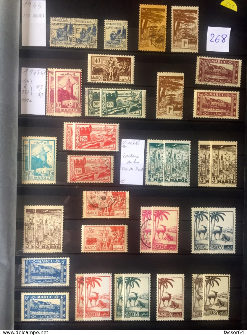 Maroc Lot 268 Neuf Et Oblitérés Et Non Dentelé 1943/1949 Côte + 430 Euros - Autres & Non Classés