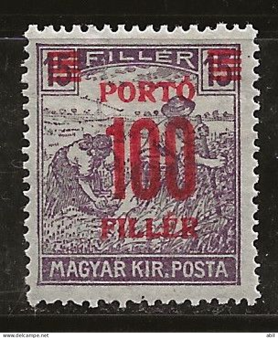 Hongrie 1921 N° Y&T : TT 65 ** - Port Dû (Taxe)