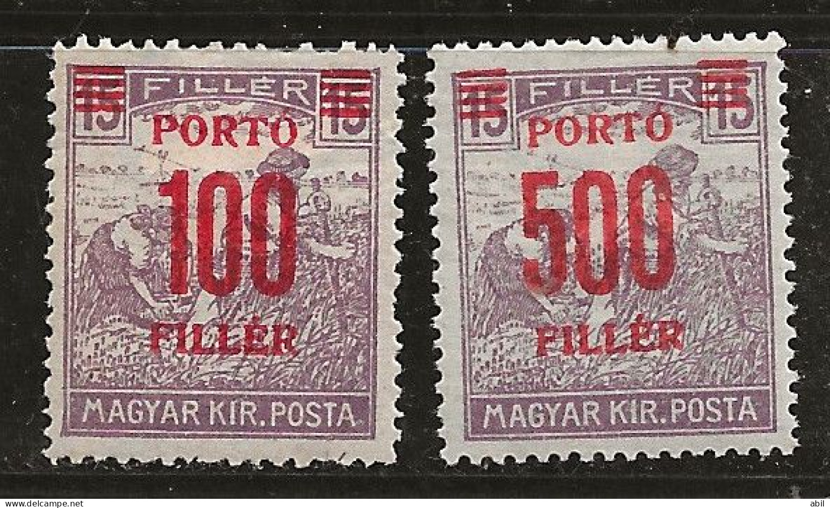 Hongrie 1921 N° Y&T : TT 65 Et 66 * - Postage Due