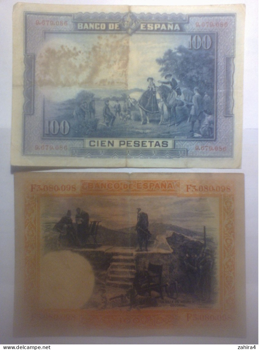 Lot 10 Billets Espagne - 1925 à 1954 - 3 X 5 Pts - 1 X 2 Pts -1 X 25 Pts - 2 X 50 Pts - 3 X 100 Pts - Sammlungen & Sammellose