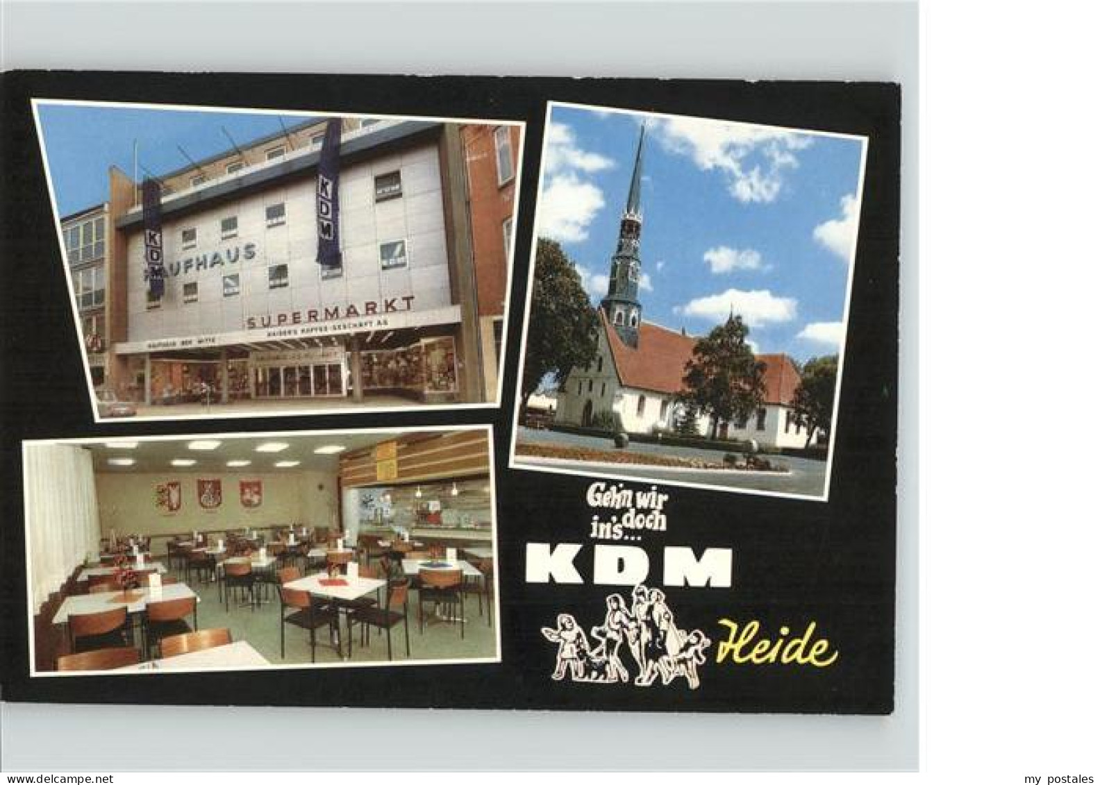 41320782 Heide Holstein Teilansichten Kaufhaus Kirche Gaststaette KDM Heide - Heide