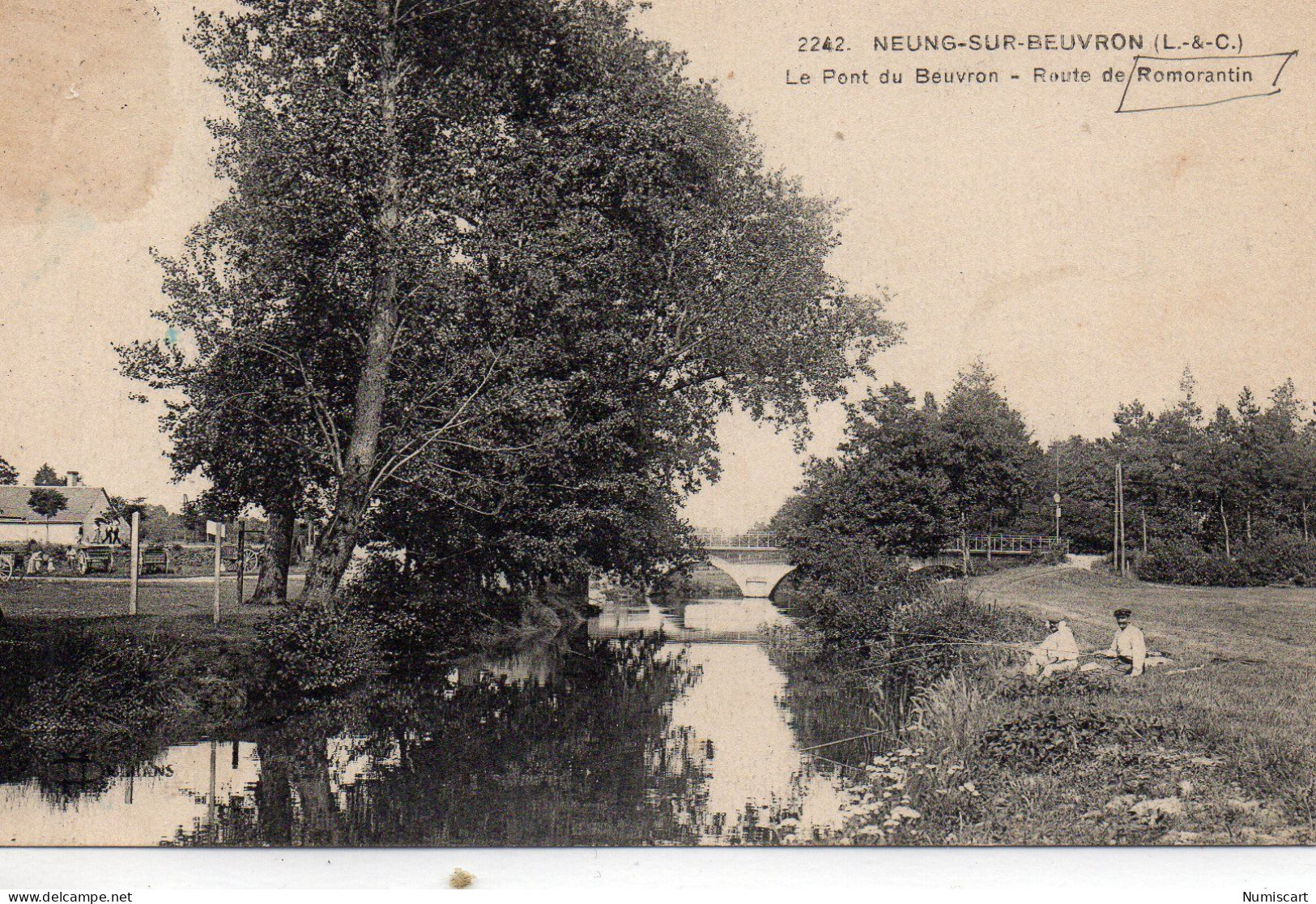 Neug-sur-Beuvron Animée Pont Route De Romorantin - Neung Sur Beuvron