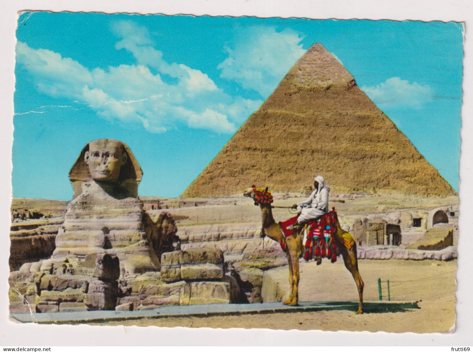 AK 198216 EGYPT - Giza - The Great Sphinx Of Giza And Khepren Pyramid - Sfinge