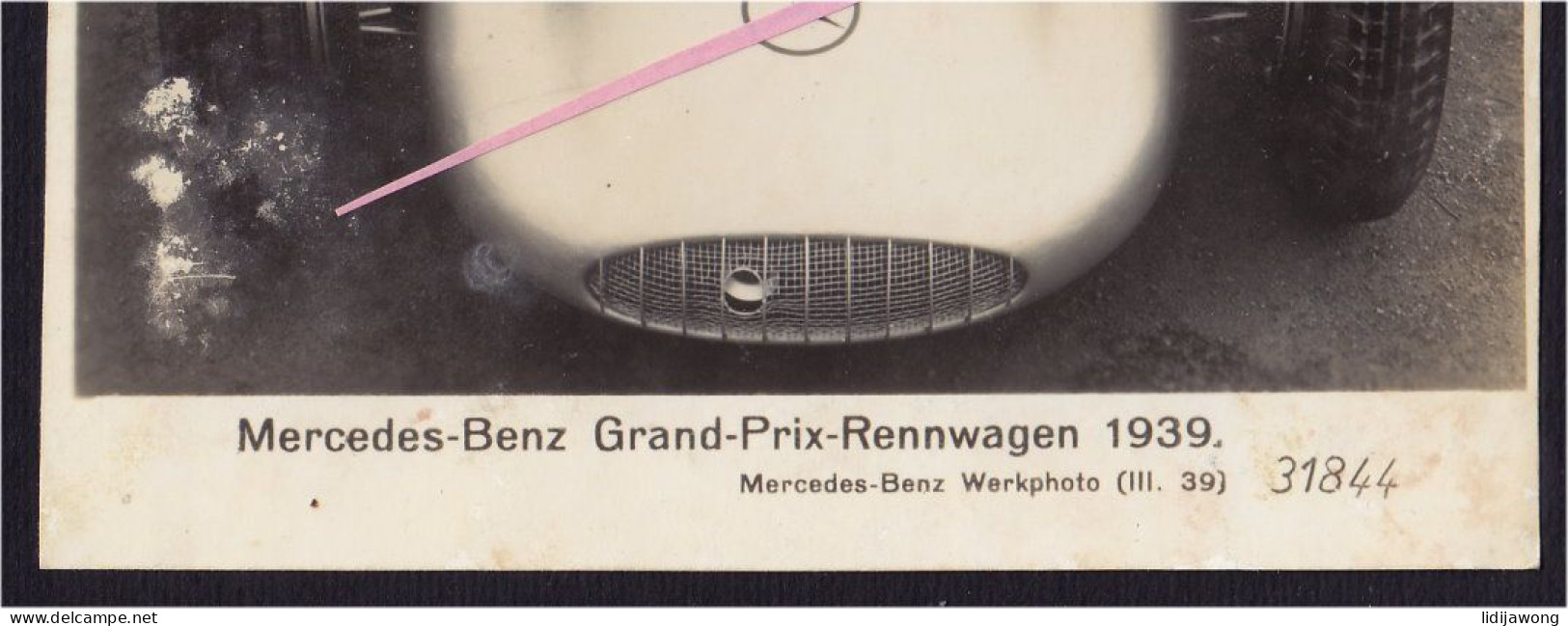 Mercedes-benz Werkphoto 16 X 11,5 Cm Grand-prix-rennwagen 1939 Formula 1   (see Sales Conditions) - Autosport - F1